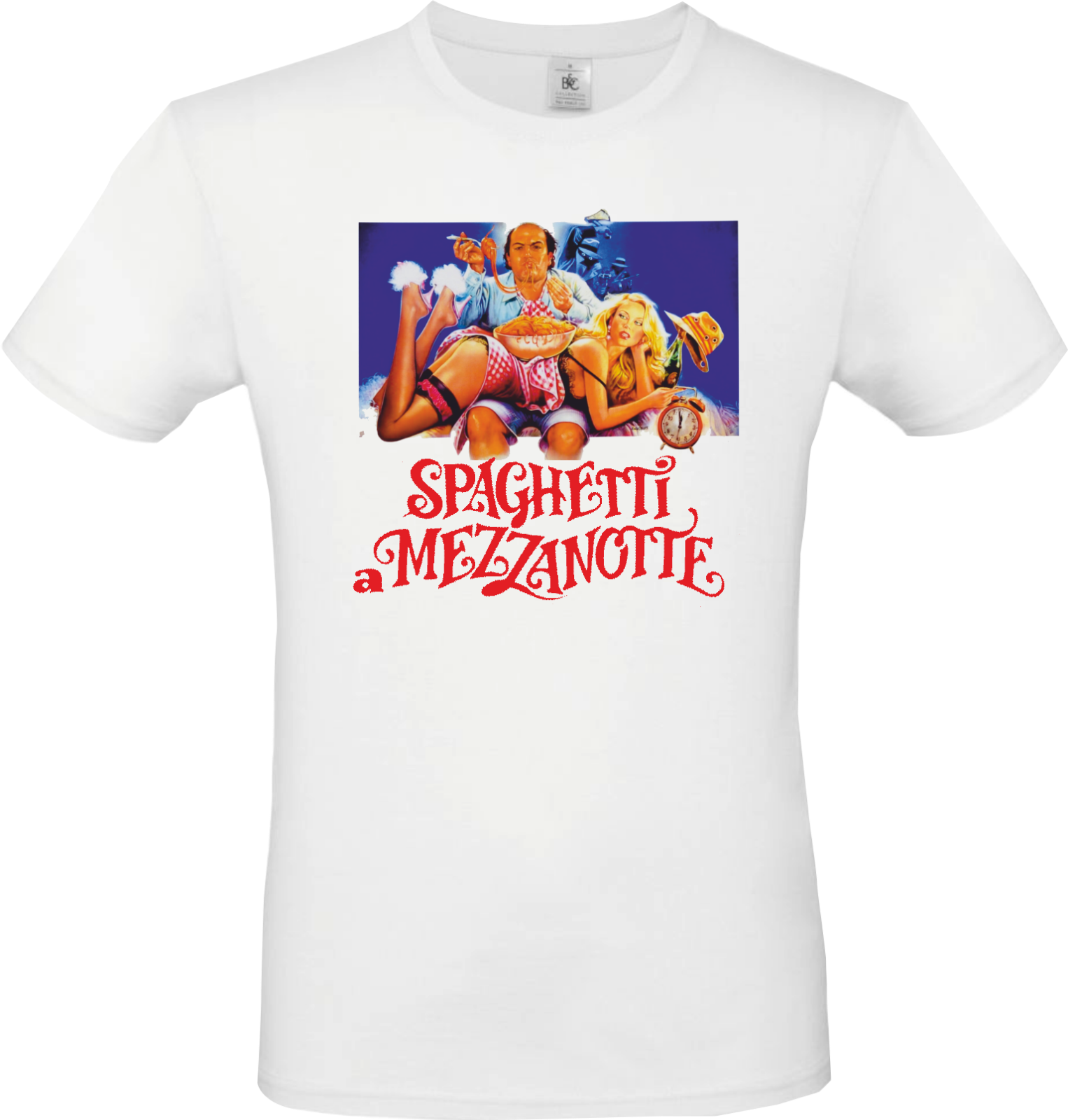 MAGLIETTA DA UOMO 100% COTONE BIANCO E COTONE FIAMMATO: SPAGHETTI