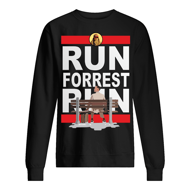 Felpa paricollo unisex con stampa: run forest