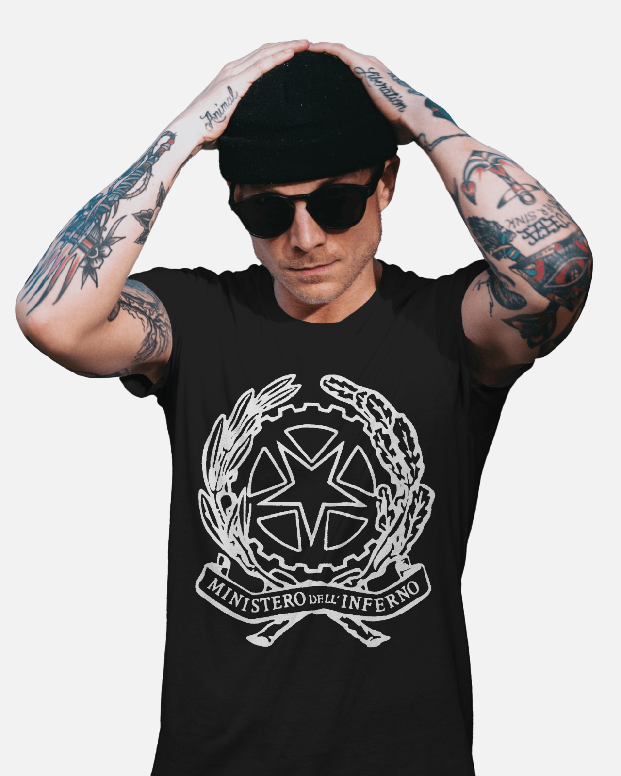 T-shirt unisex vari colori con stampa: Ministero dell'inferno