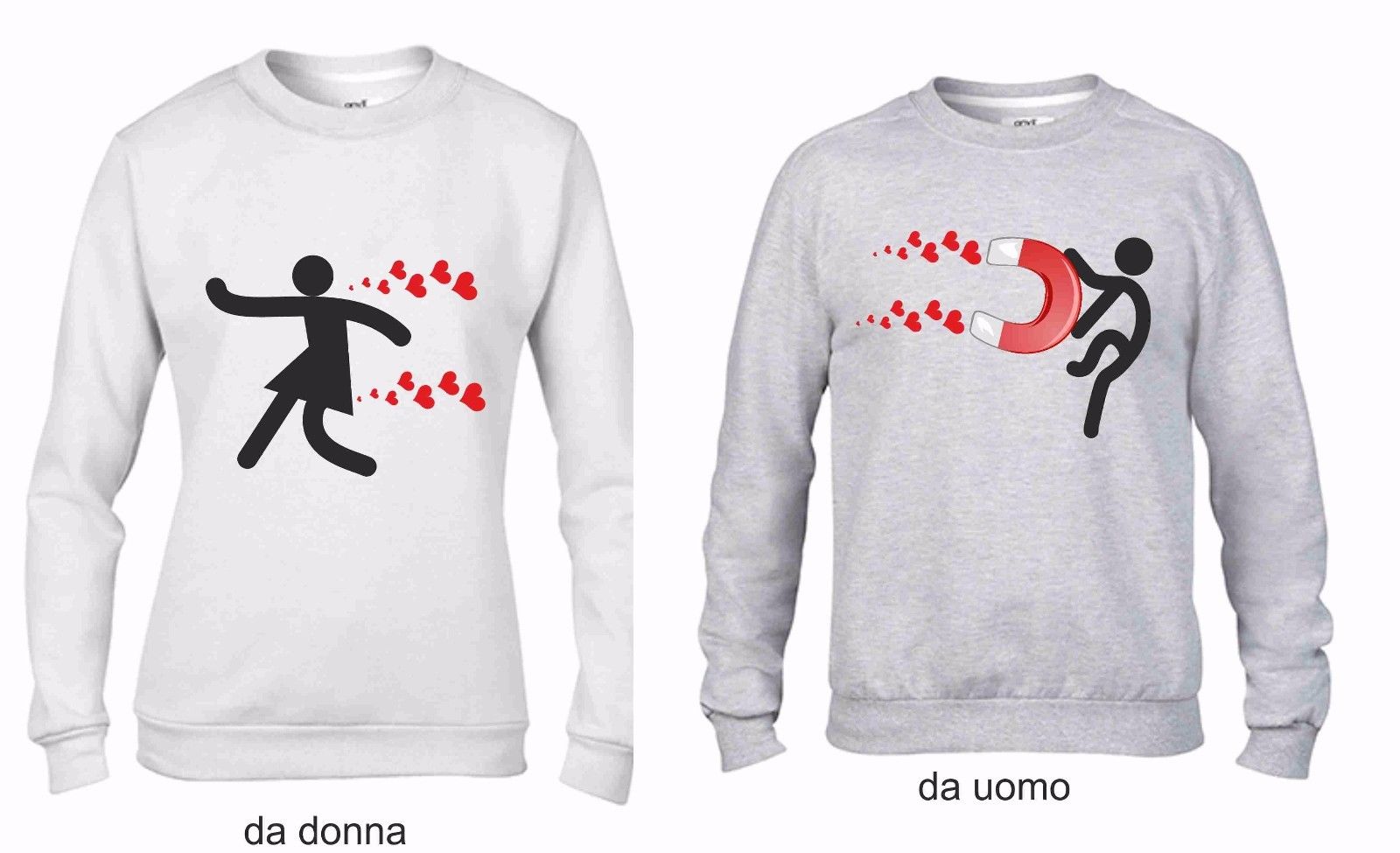 KIT 2 FELPE UNA DA UOMO UNA DONNA: CALAMITA