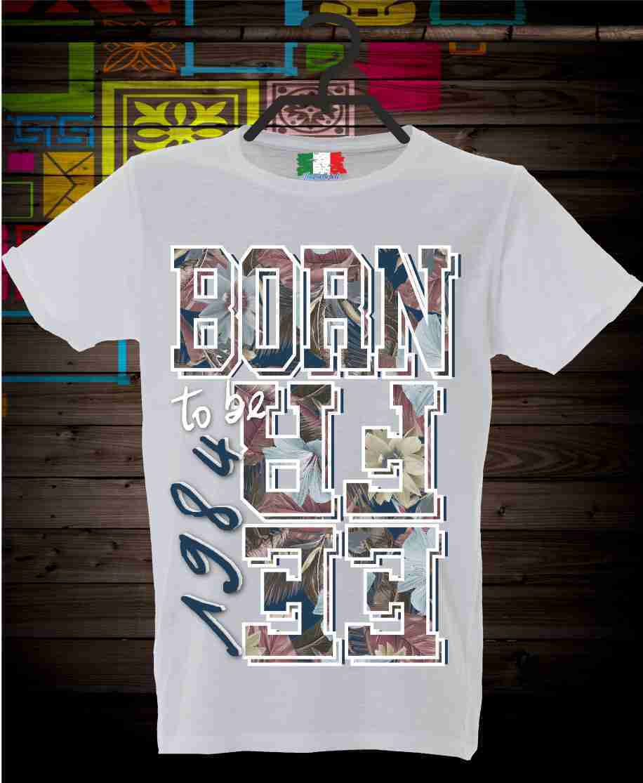 MAGLIETTA MADE IN ITALY PEZZO UNICO TESSUTO FIAMMATO TITOLO BORN