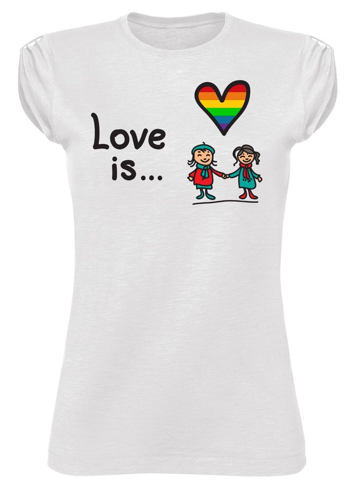 MAGLIETTA DA DONNA MADE IN ITALY TESSUTO FIAMMATO STOP HOMOPHOBIA: LOGO