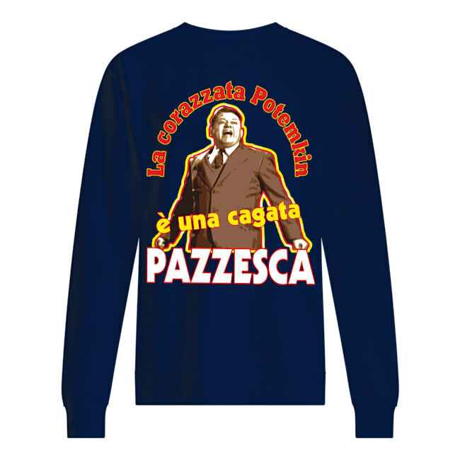 Felpa paricollo unisex con stampa: cagata pazzesca