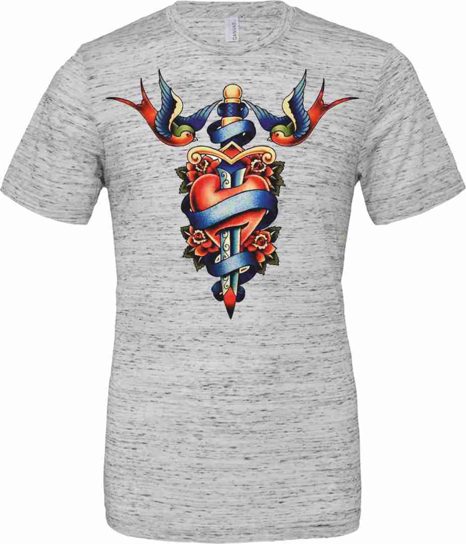 T-shirt unisex Poly-Cotton EFFETTO MARMO con stampa titolo: TATUAGGIO
