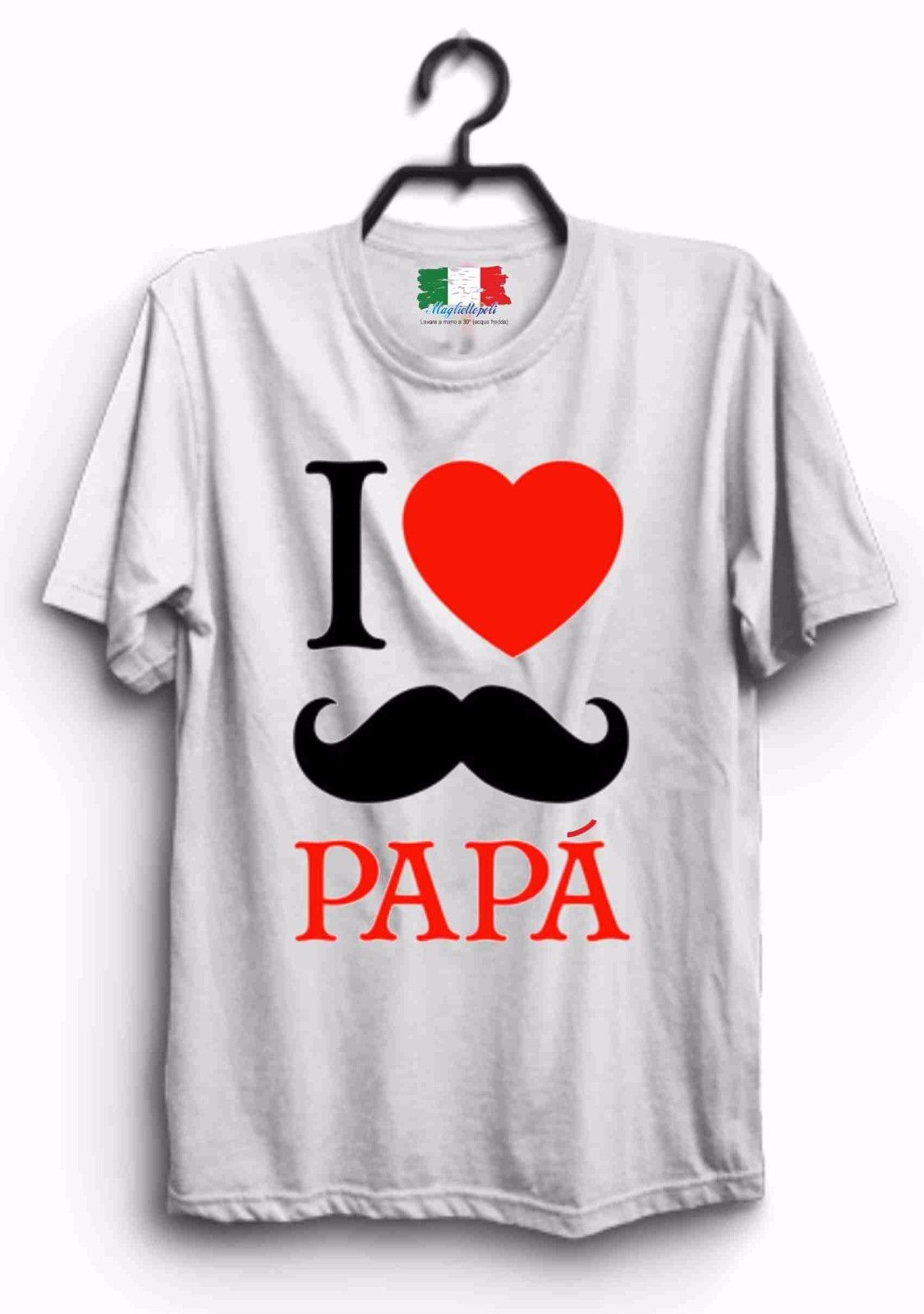 MAGLIETTA MADE IN ITALY IDEA REGALO PER LA FESTA DEL PAPA': CUORE PAP