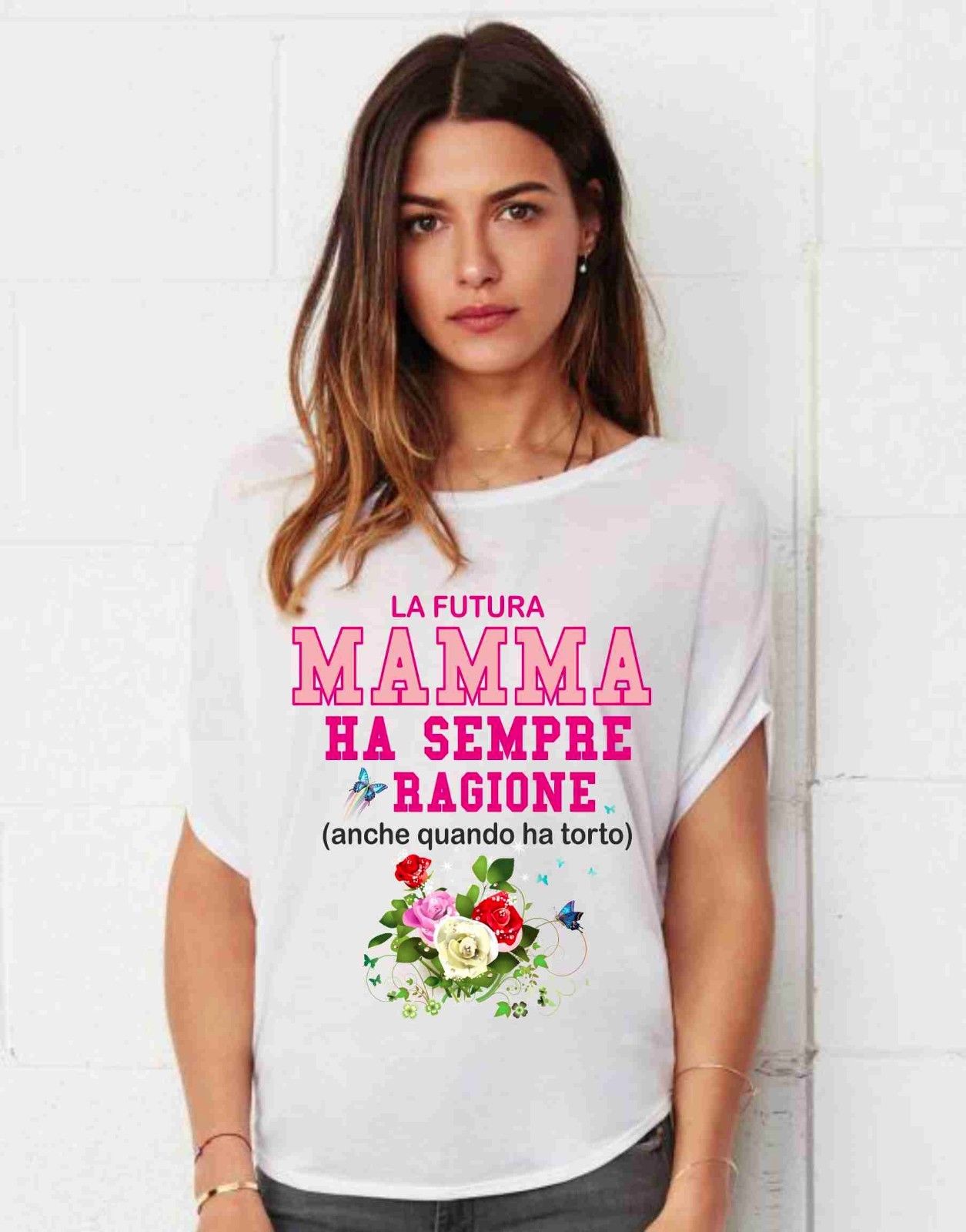 MAGLIETTE PREMAMAN  AMPIA VESTIBILITA' DAL TITOLO: HA RAGIONE