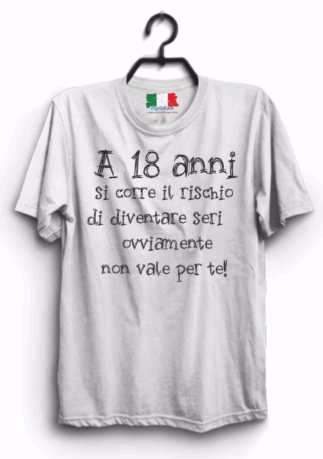 MAGLIETTA IN 100% COTONE UOMO/DONNA PER 18 ANNI TITOLO: A 18