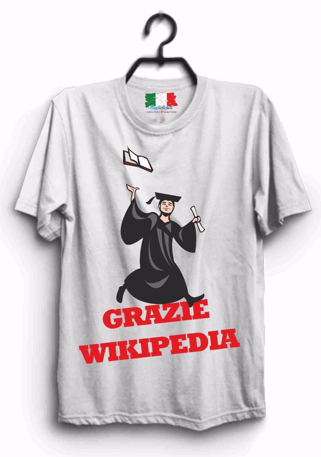 MAGLIETTA IN 100% COTONE PER NEOLAUREATO:  GRAZIE WIKI