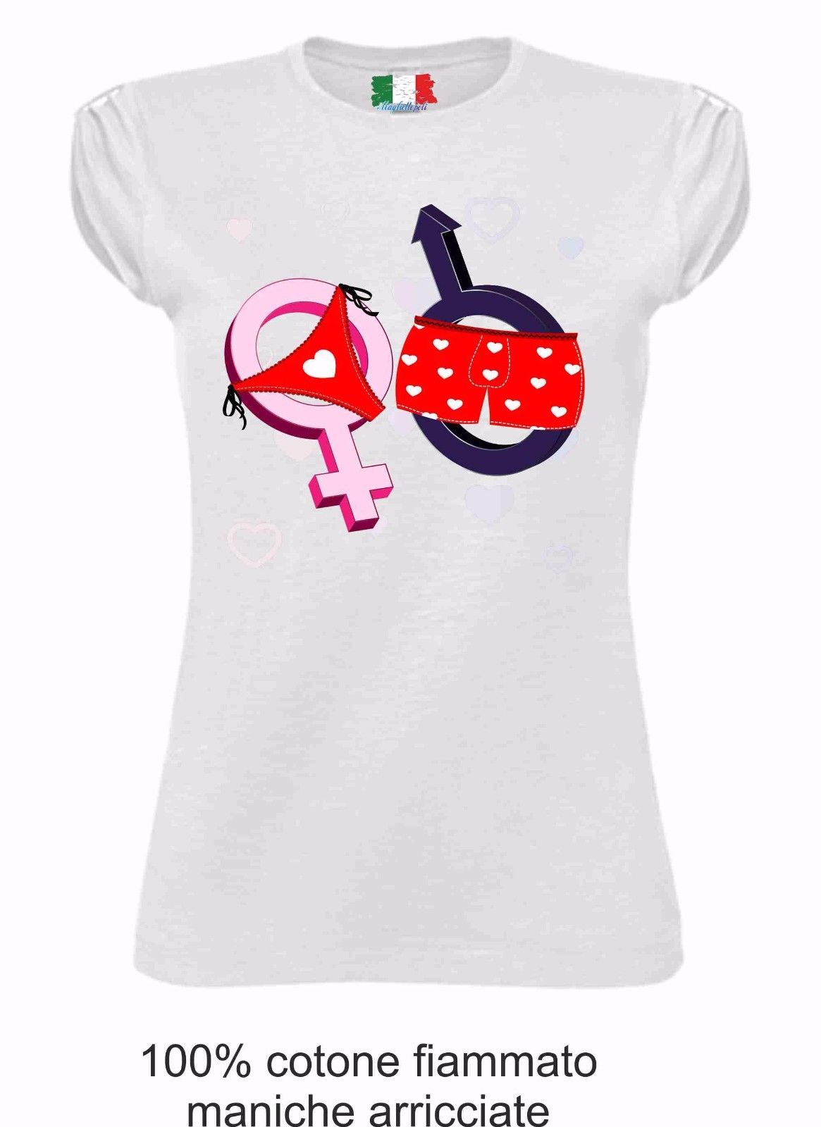 MAGLIETTA SEXY  DA DONNA IN 100% COTONE - COTONE FIAMMATO: PIU O MENO