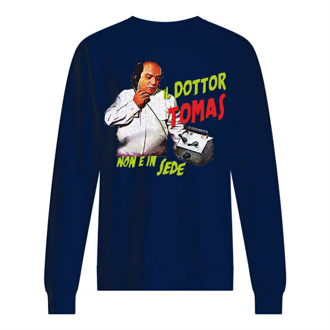 Felpa paricollo unisex con stampa: dottor tomas