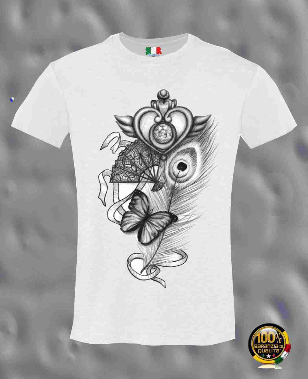 MAGLIETTA MADE IN ITALY PEZZO UNICO TESSUTO FIAMMATO SMOKE - FANTASIA