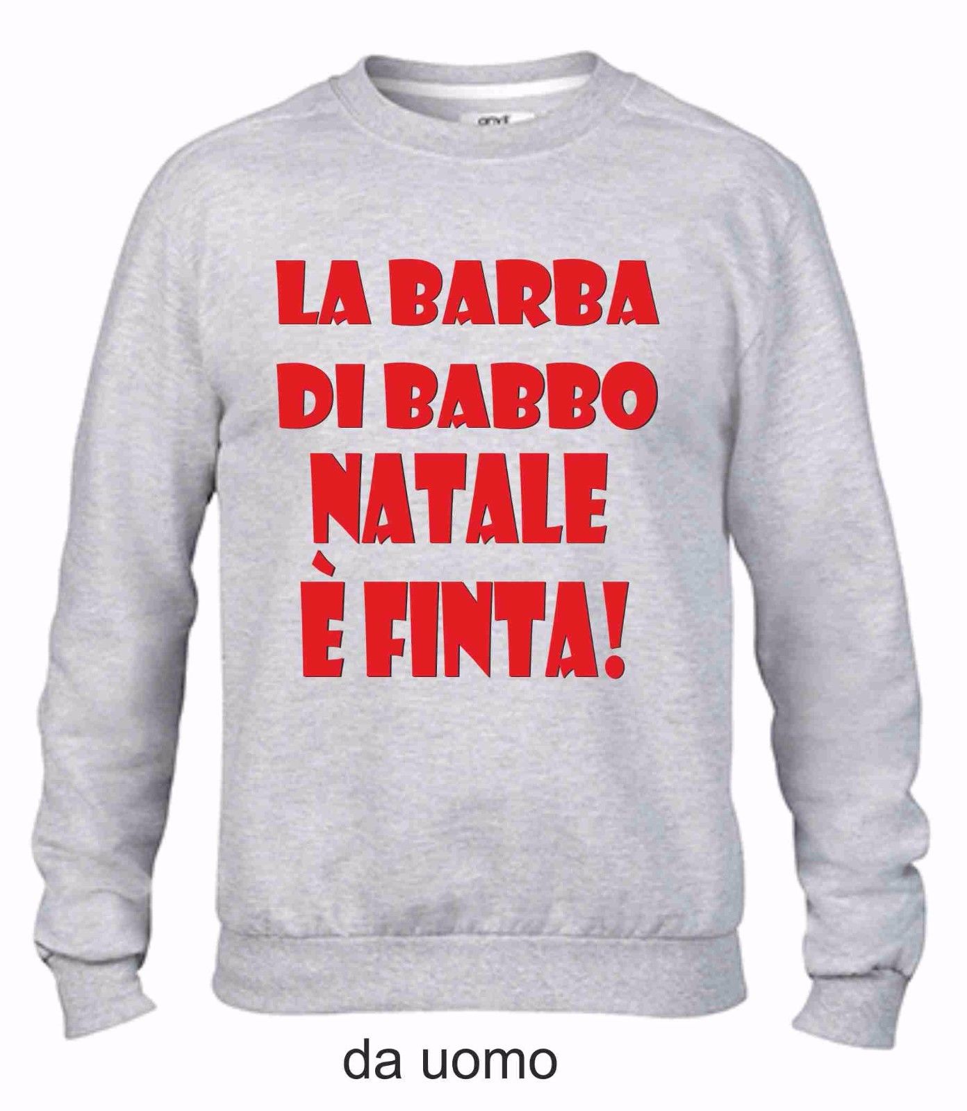 FELPA DA UOMO FASHION GIROCOLLO CON STAMPA: BARBA