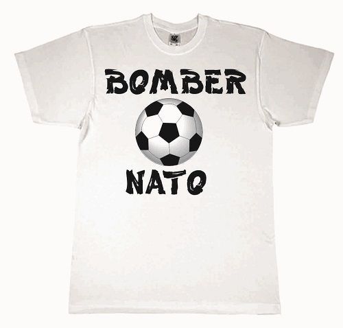MAGLIETTA  DA BIMBO BIANCA CON STAMPA DIGITALE DIRETTA TITOLO:  BOMBER NATO