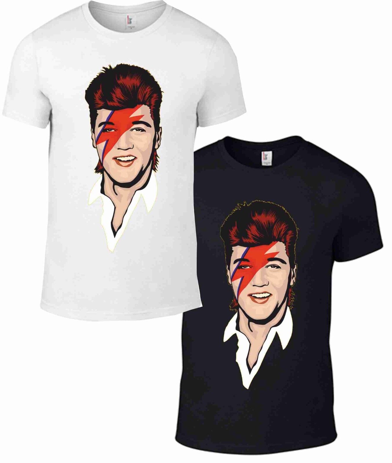 MAGLIETTA UOMO/DONNA BIANCA O NERA ELVIS