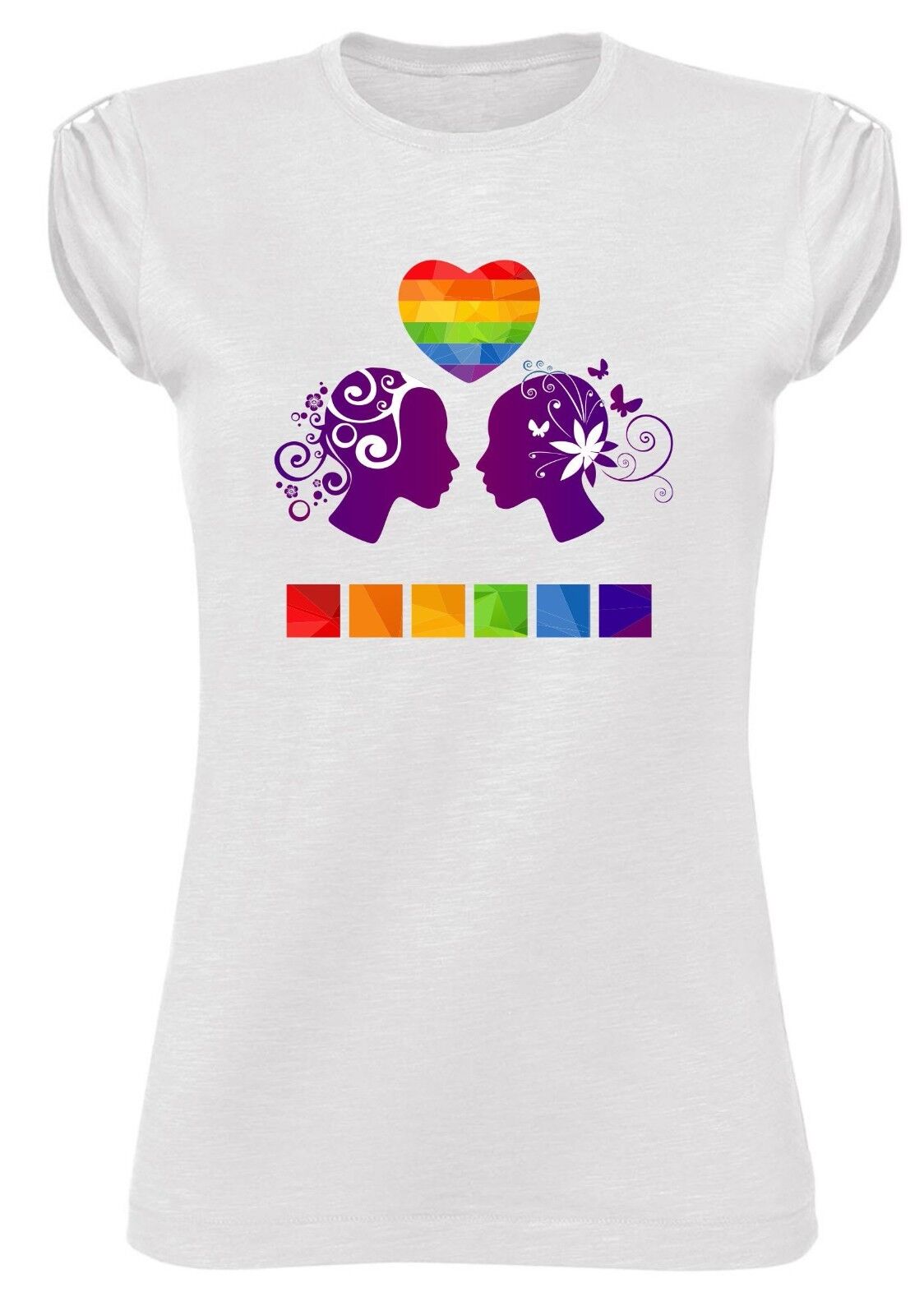MAGLIETTA DA DONNA MADE IN ITALY TESSUTO FIAMMATO STOP HOMOPHOBIA: LGBT
