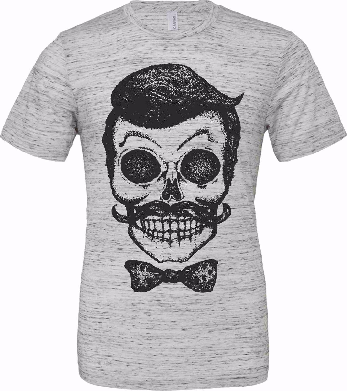 T-shirt unisex Poly-Cotton EFFETTO MARMO con stampa titolo: TESCHIO SKULL