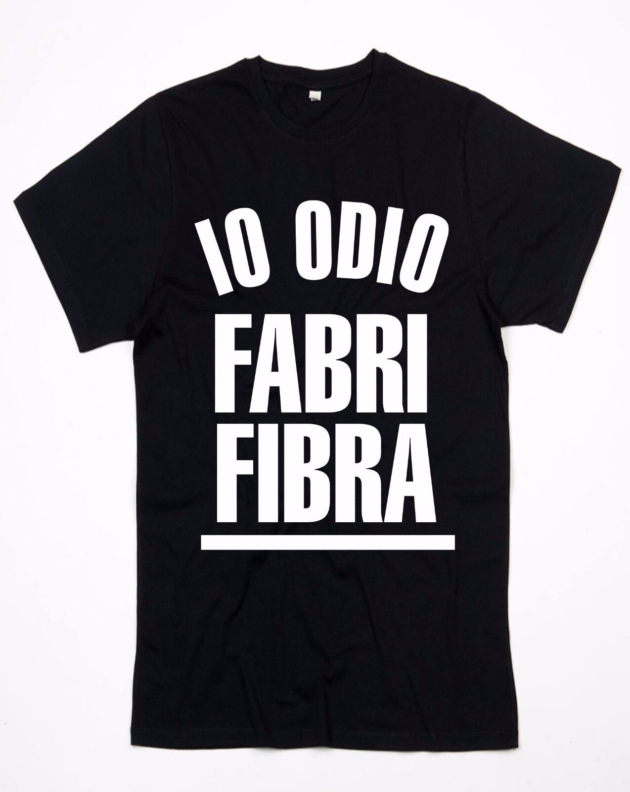 MAGLIETTA NERA GHALI  IO ODIO FABRI