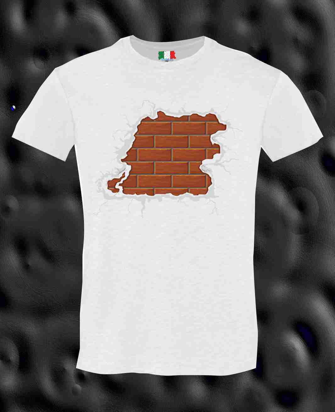 MAGLIETTA MADE IN ITALY PEZZO UNICO REALIZZATO ARTIGIANALMENTE: WALL TO WA