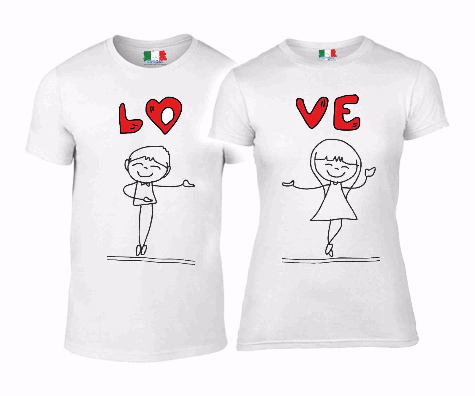 DUE MAGLIETTE YOU & ME - LOVE