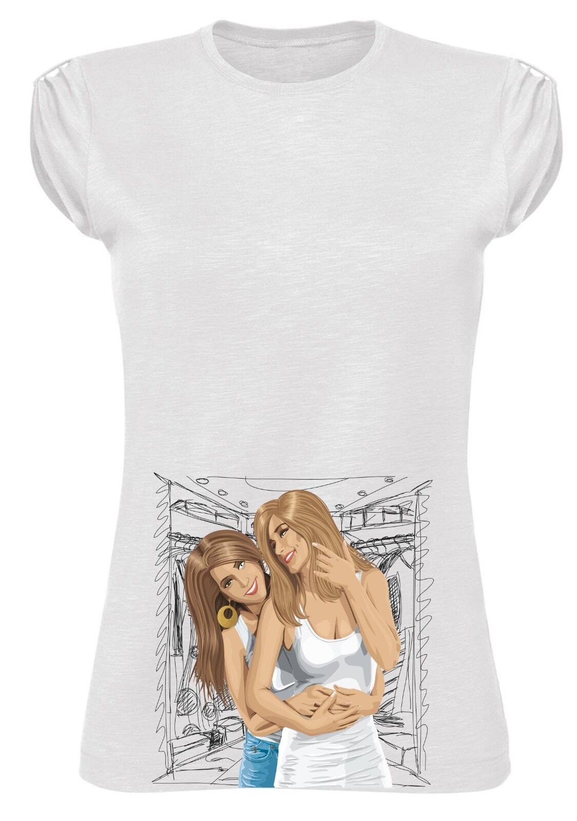 MAGLIETTA DA DONNA MADE IN ITALY TESSUTO FIAMMATO STOP HOMOPHOBIA: AMICHE