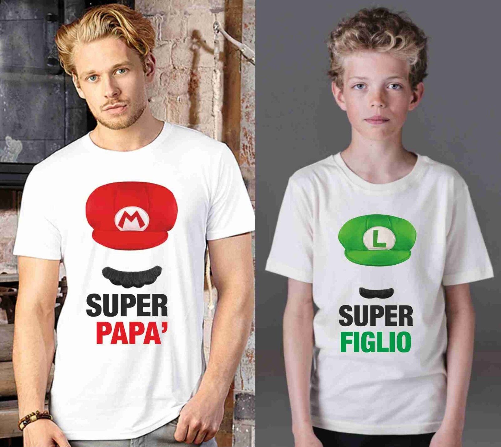 KIT DUE MAGLIETTE - PADRE E FIGLIO: SUPERM