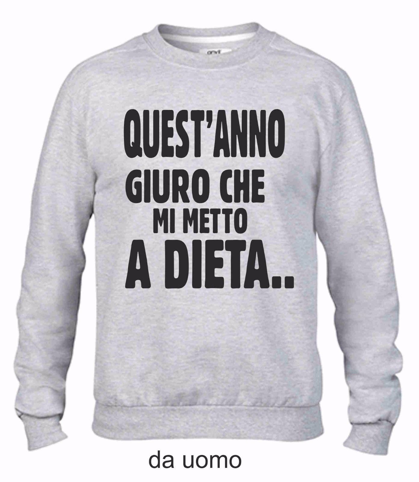 FELPA DA UOMO FASHION GIROCOLLO CON STAMPA: DIETA