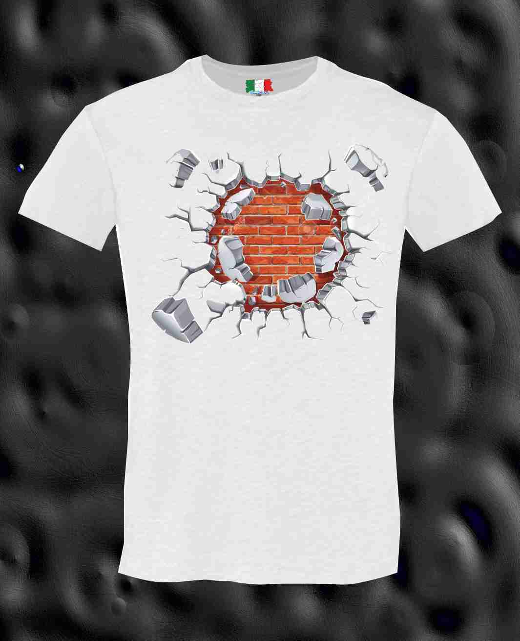MAGLIETTA MADE IN ITALY PEZZO UNICO REALIZZATO ARTIGIANALMENTE: WALL2