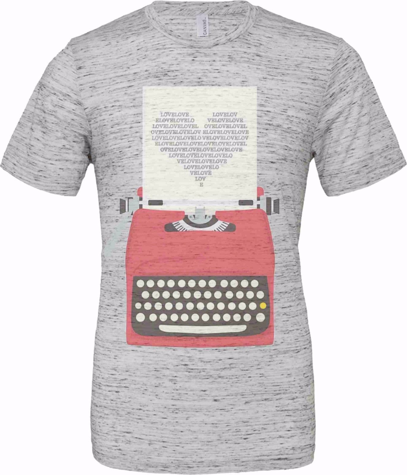 T-shirt unisex Poly-Cotton EFFETTO MARMO con stampa titolo: MACCHINA DA SCRIVERE
