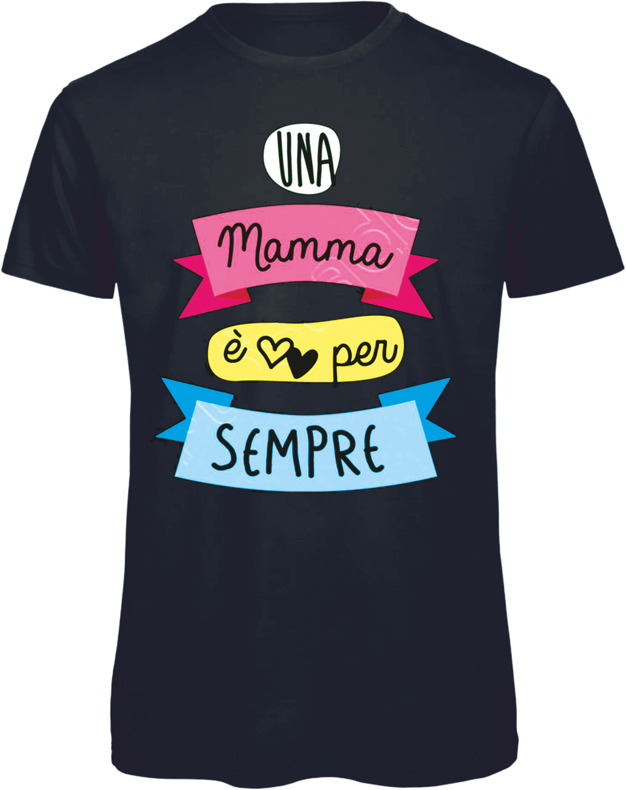 MAGLIETTA NERA DA DONNA CON STAMPA: PER SEMPRE..