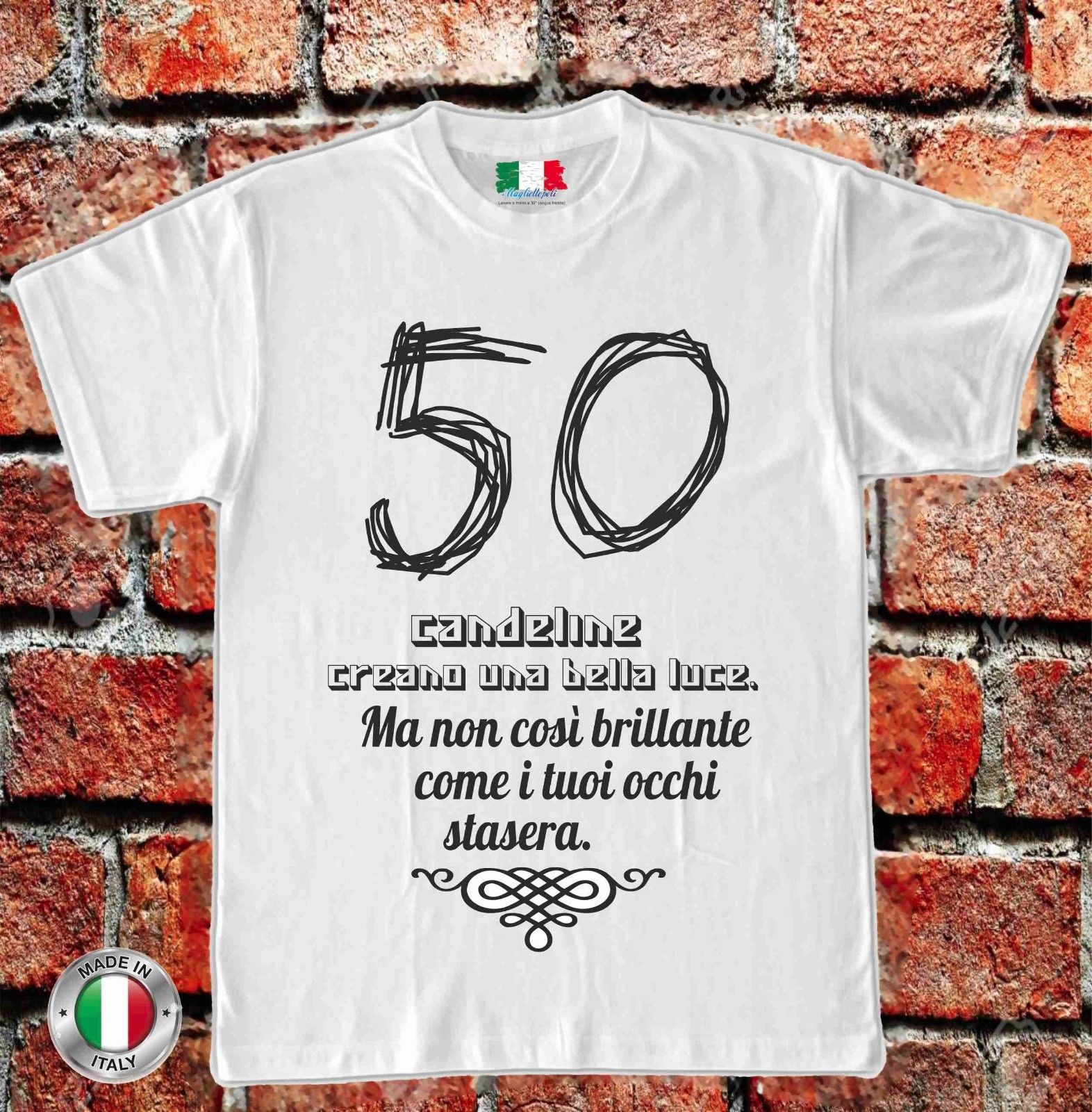MAGLIETTA IN 100% COTONE UOMO/DONNA PER COMPLEANNO TITOLO: CANDELINE