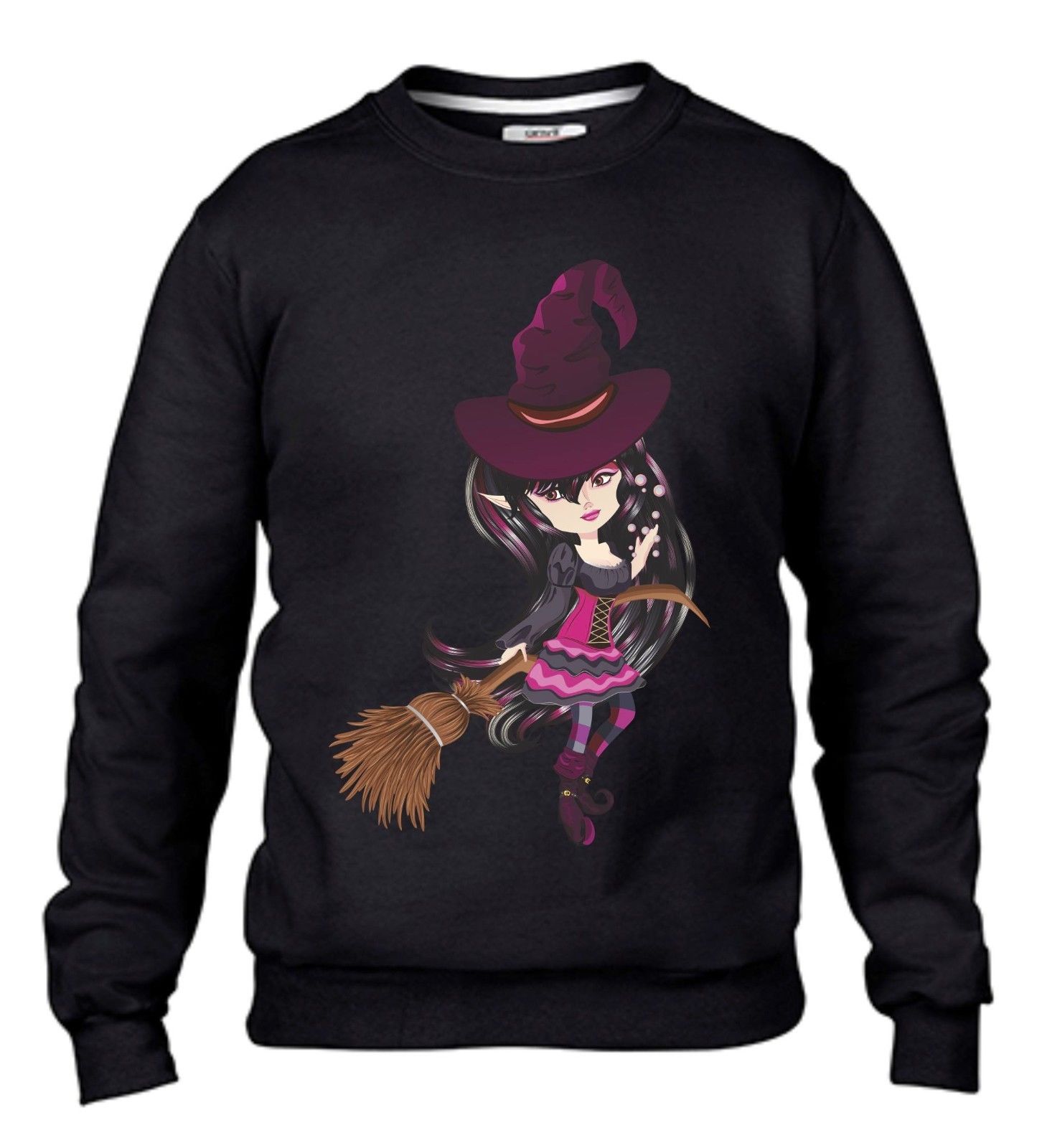 FELPA DA UOMO- DONNA FASHION GIROCOLLO CON STAMPA STREGA