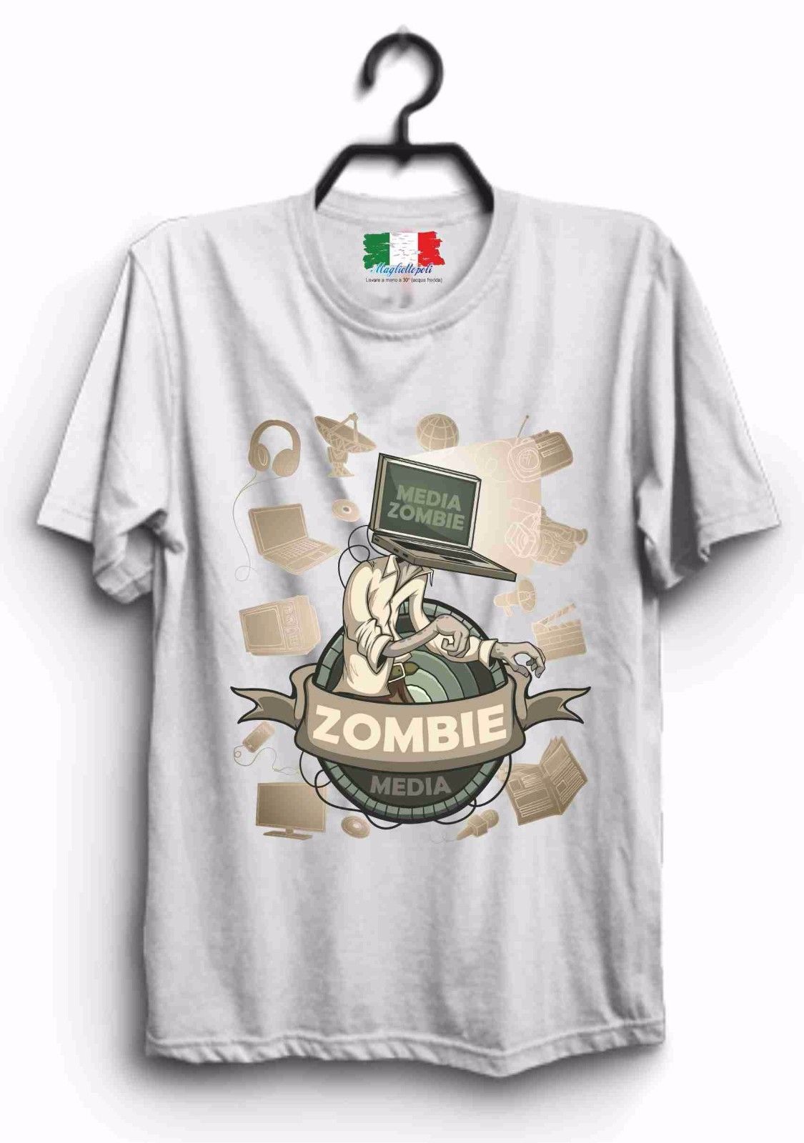 MAGLIETTA IN 100% COTONE UOMO/DONNA NERD: ZOMBE