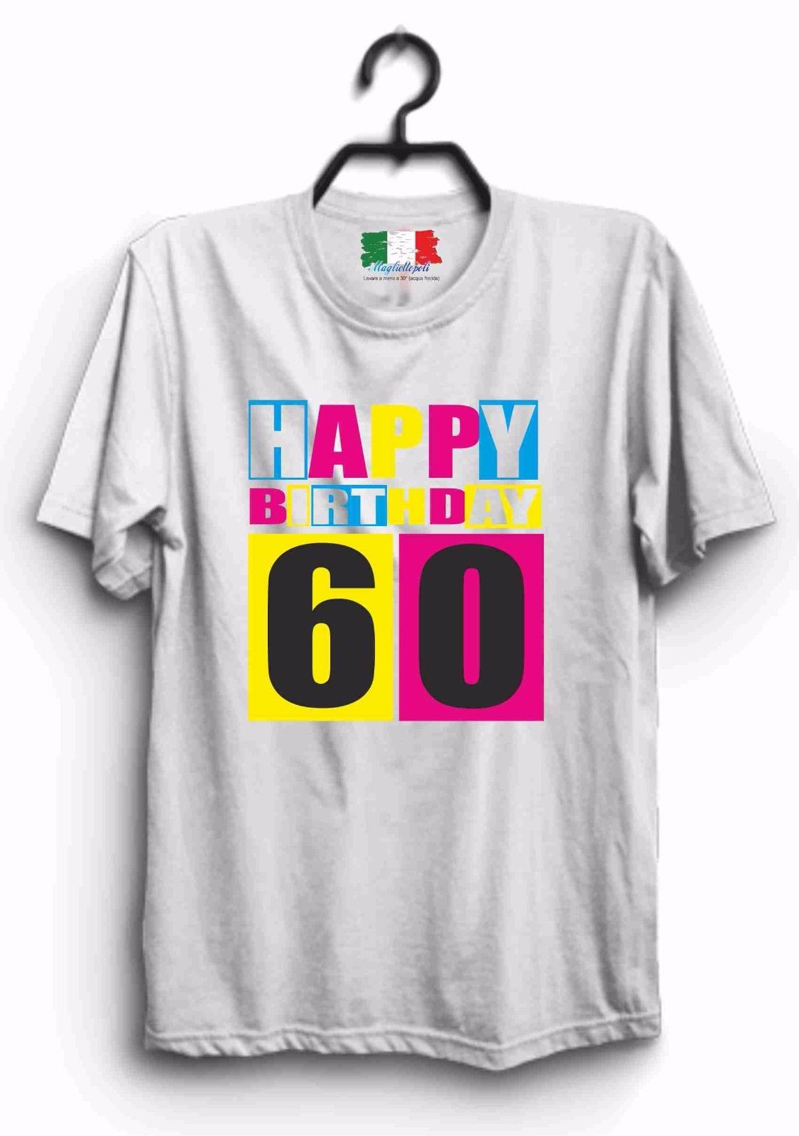 MAGLIETTA UOMO DONNA MADE IN ITALY IDEA REGALO: happy