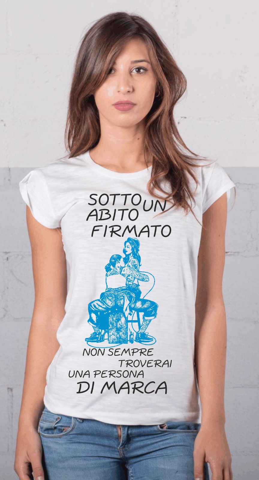 MAGLIETTE FIAMMATE  MODELLO MANICHE ARRICCIATE E CLASSICO: ABITO FIRMATO