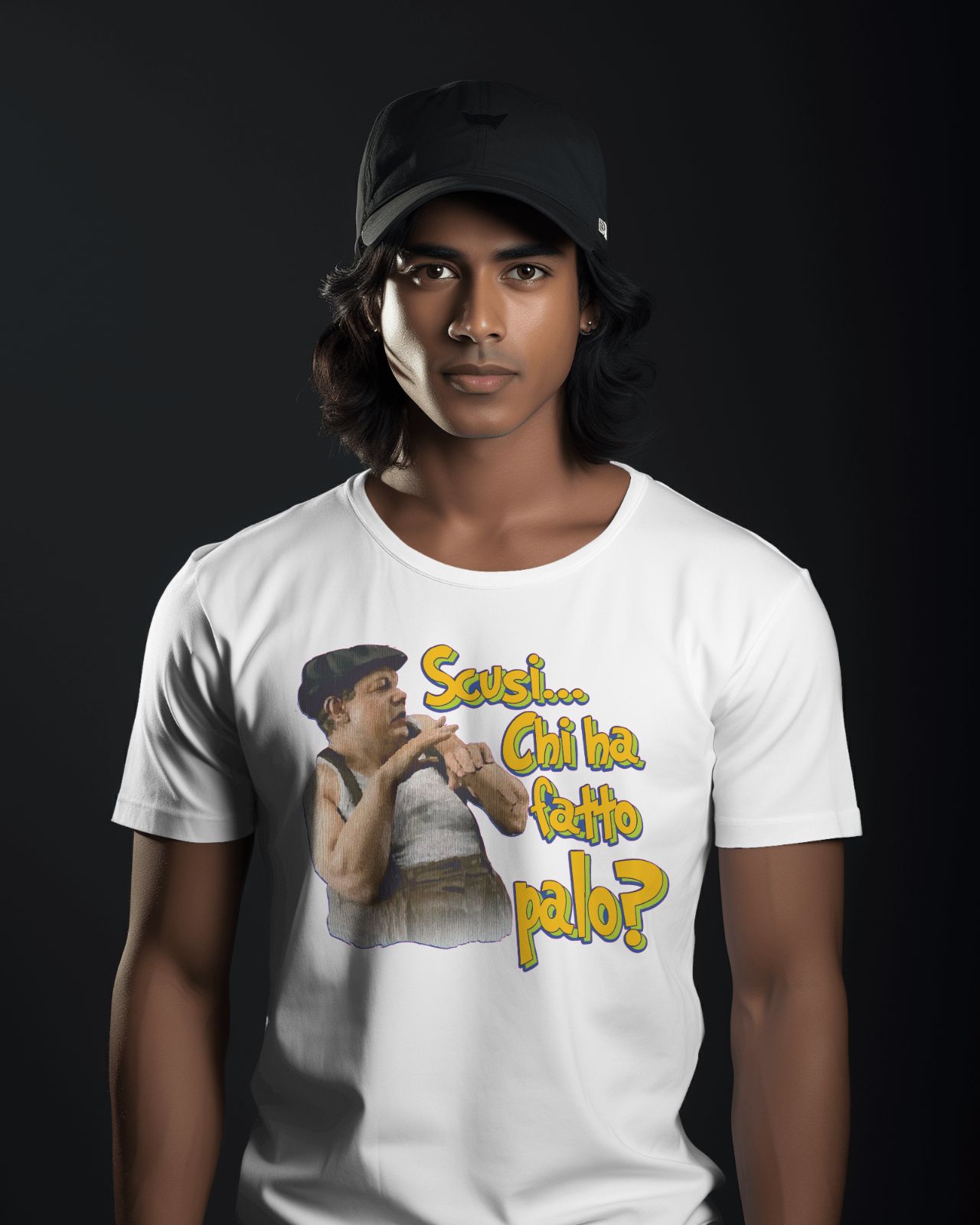 T-shirt unisex vari colori con stampa: Scusi chi ha fatto palo?