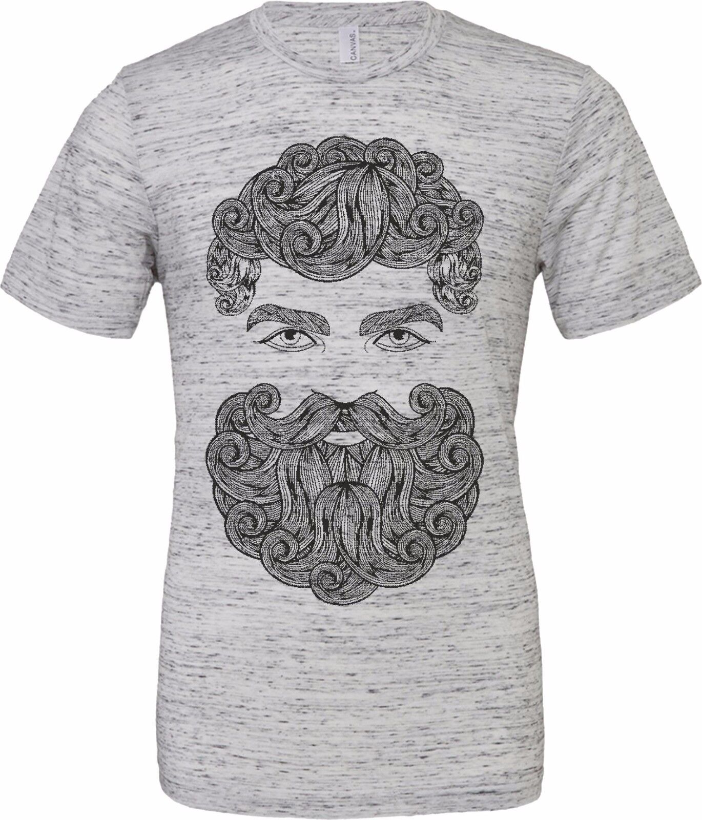 T-shirt unisex Poly-Cotton EFFETTO MARMO con stampa : BARBA