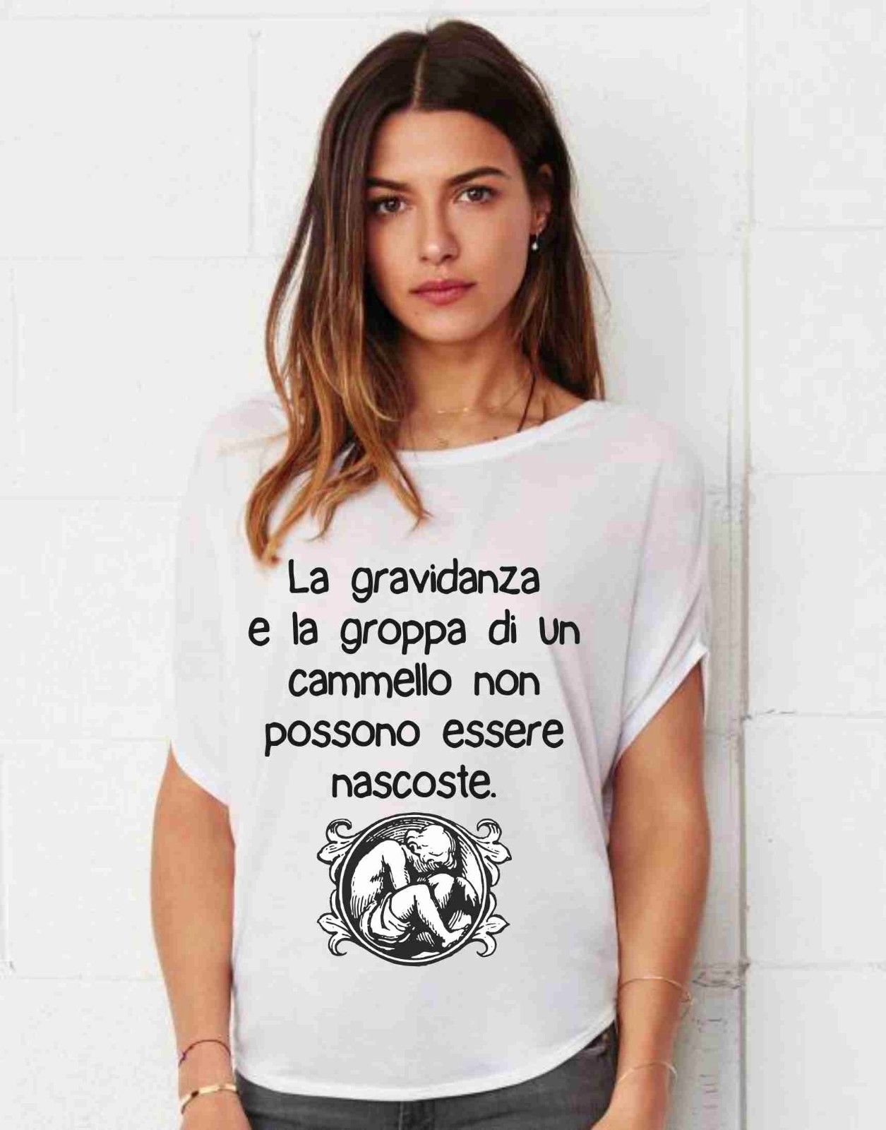 MAGLIETTE PREMAMAN  AMPIA VESTIBILITA' DAL TITOLO:  CAMMELLO