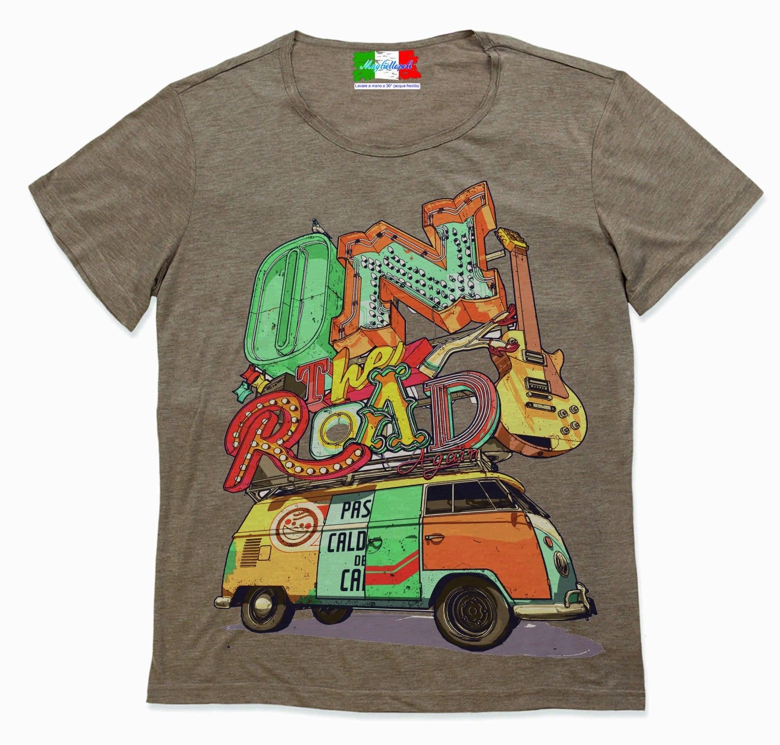 MAGLIETTA VINTAGE STAMPA: ROAD