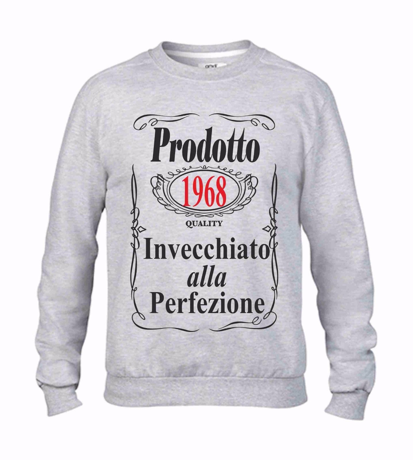 FELPA FASHION GIROCOLLO CON STAMPA IL TUO ANNO DI NASCITA: PRODOTTO