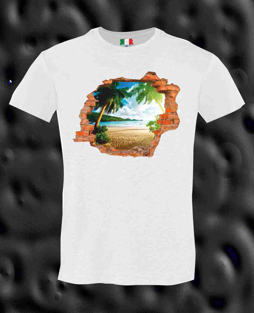 MAGLIETTA MADE IN ITALY PEZZO UNICO REALIZZATO ARTIGIANALMENTE: SUMMER
