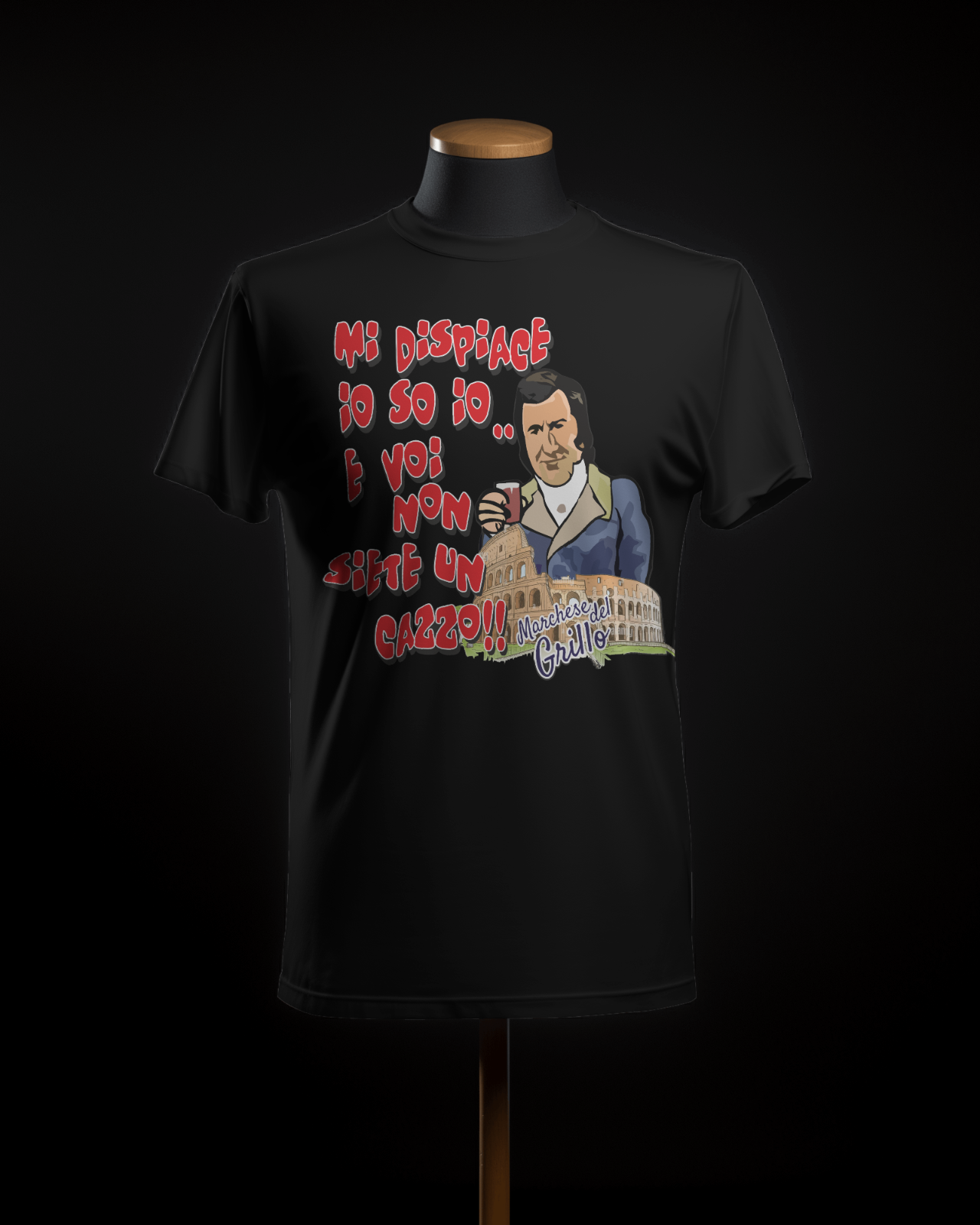 T-shirt unisex vari colori con stampa: Marchese del Grillo