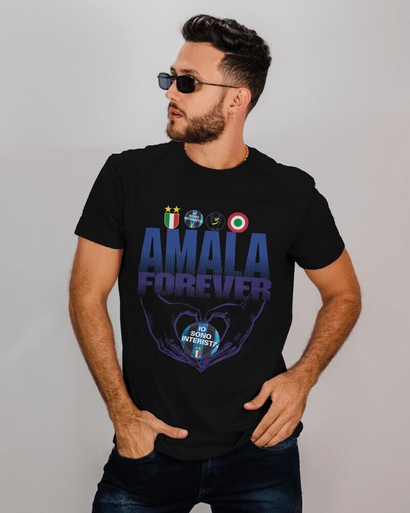 Maglietta colore nera con la stampa Amala forever
