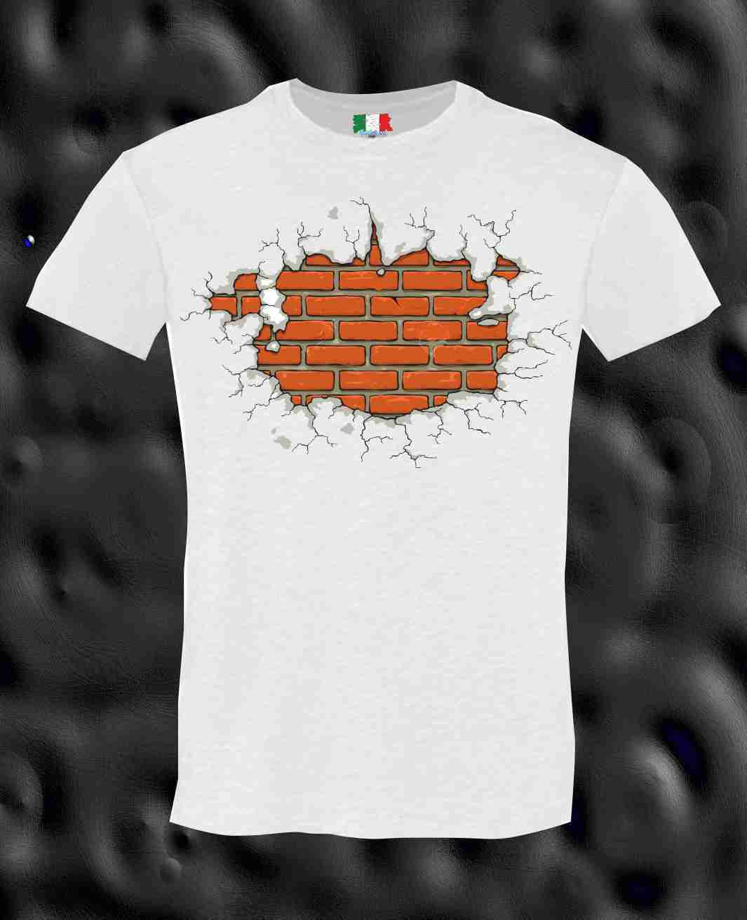 MAGLIETTA MADE IN ITALY PEZZO UNICO REALIZZATO ARTIGIANALMENTE: WALL