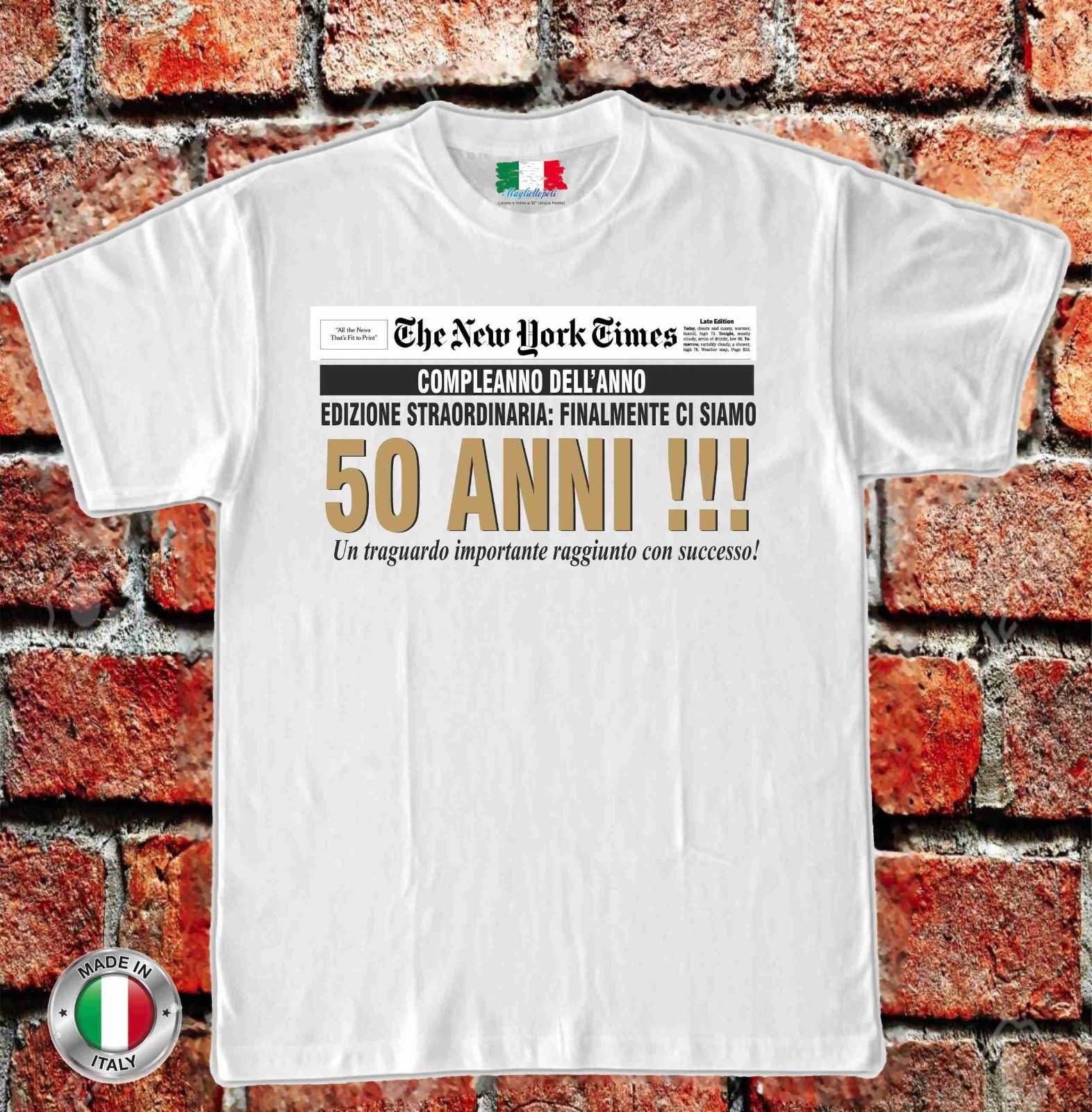 MAGLIETTA IN 100% COTONE UOMO/DONNA PER COMPLEANNO TITOLO: TIMES