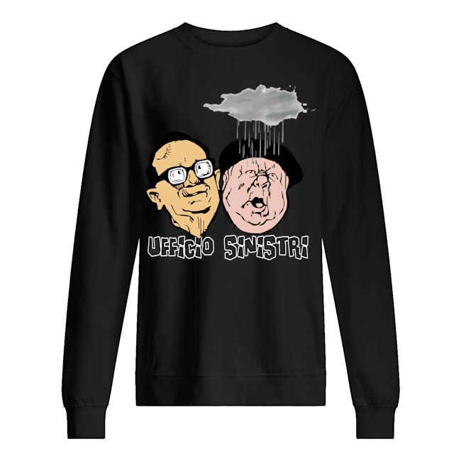 Felpa paricollo unisex con stampa ufficio sinistri fantozzi