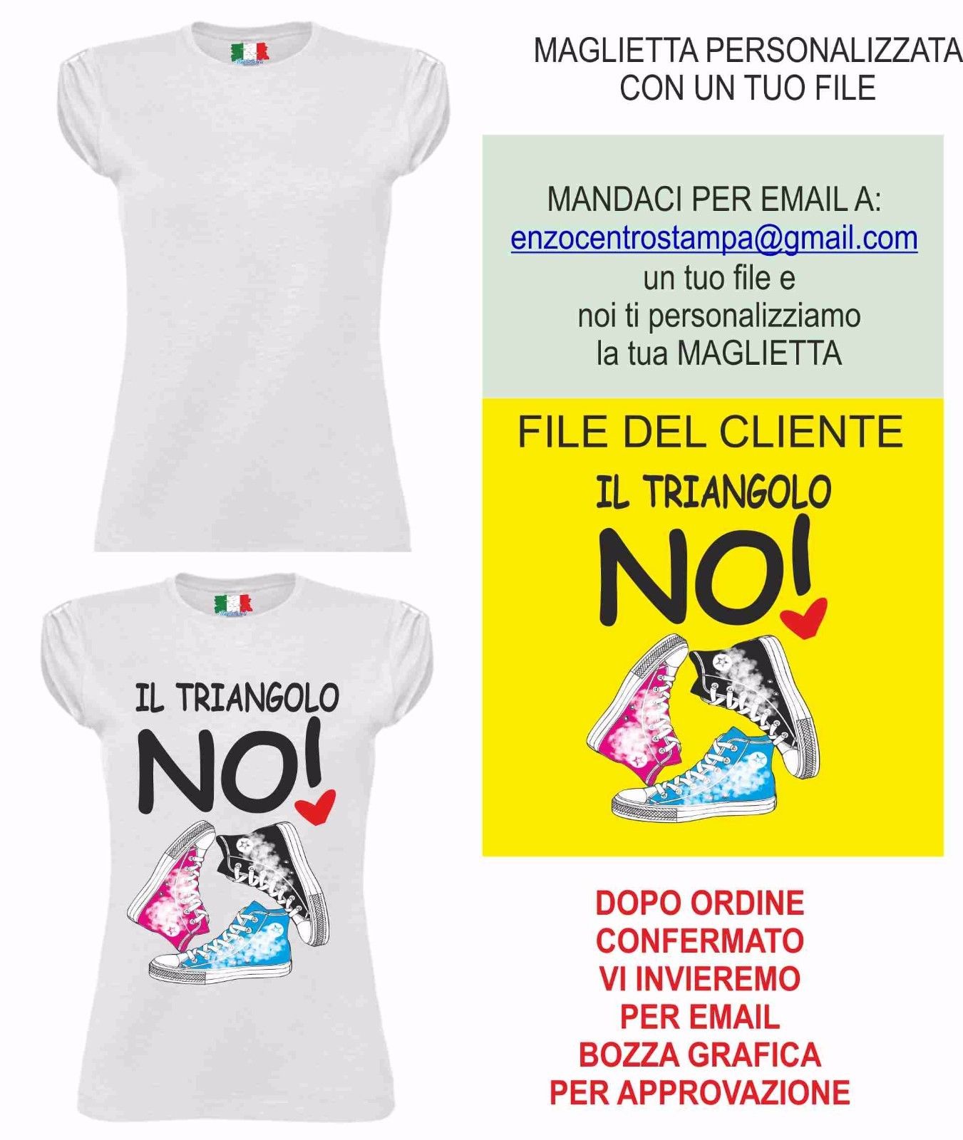 MAGLIETTA FIAMMATA MADE IN ITALY PERSONALIZZATA