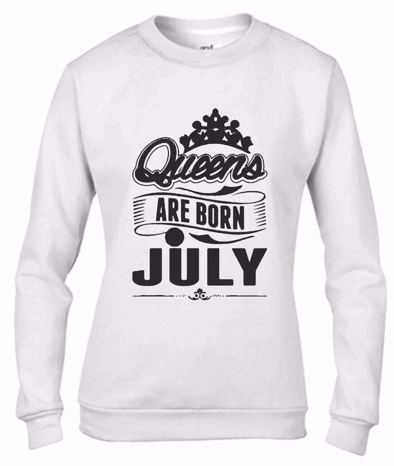 Felpa da girocollo Fashion con stampa del tuo mese di nascita: QUEEN