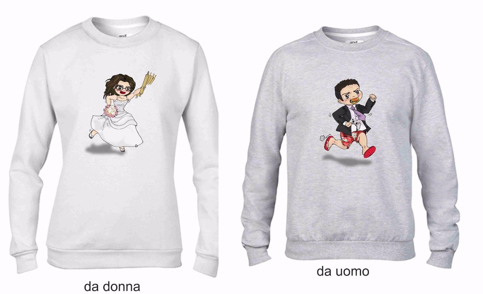 KIT 2 FELPE UNA DA UOMO UNA DONNA: TI PRENDO