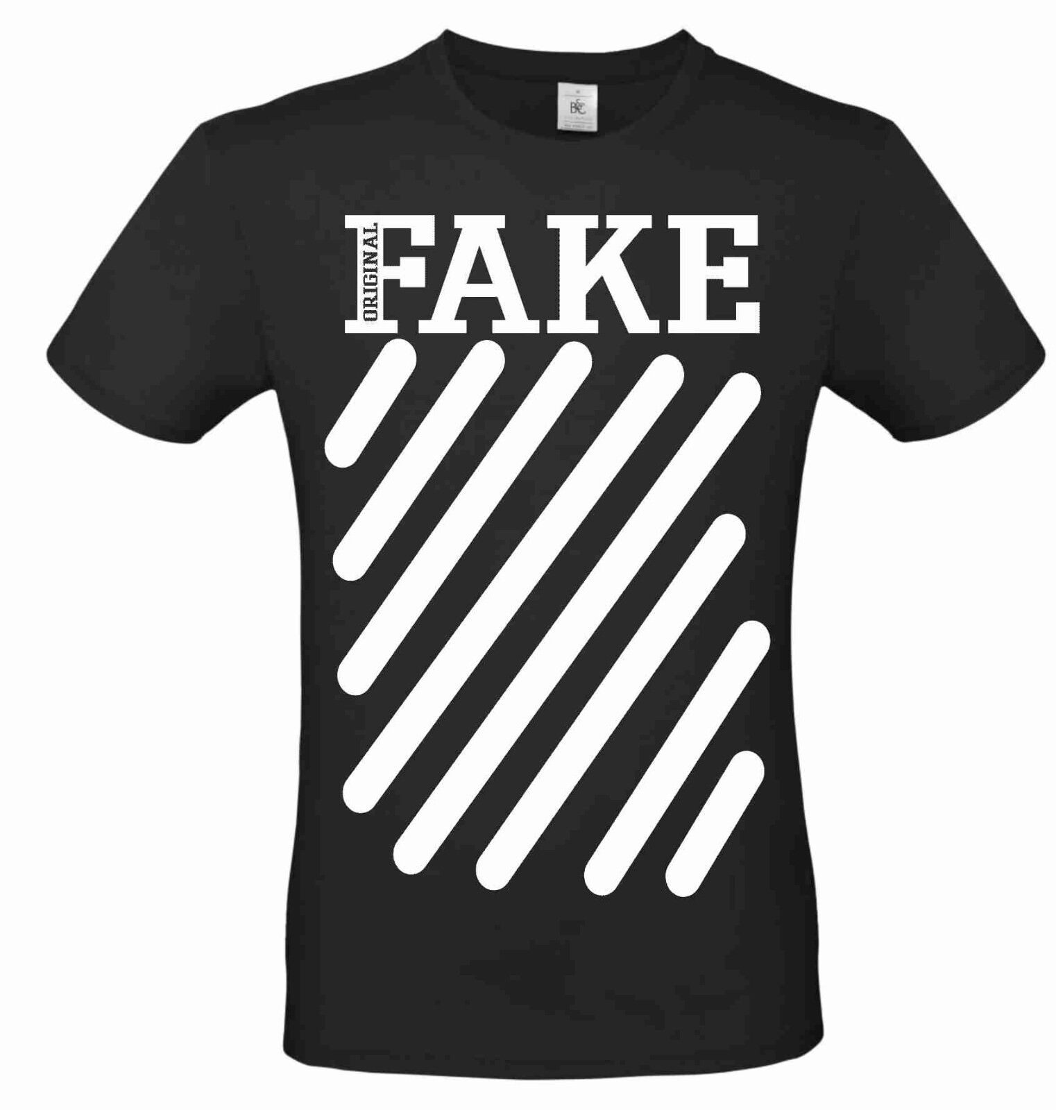 MAGLIETTA NERA  ORIGINAL FAKE CON STAMPA: WHITE