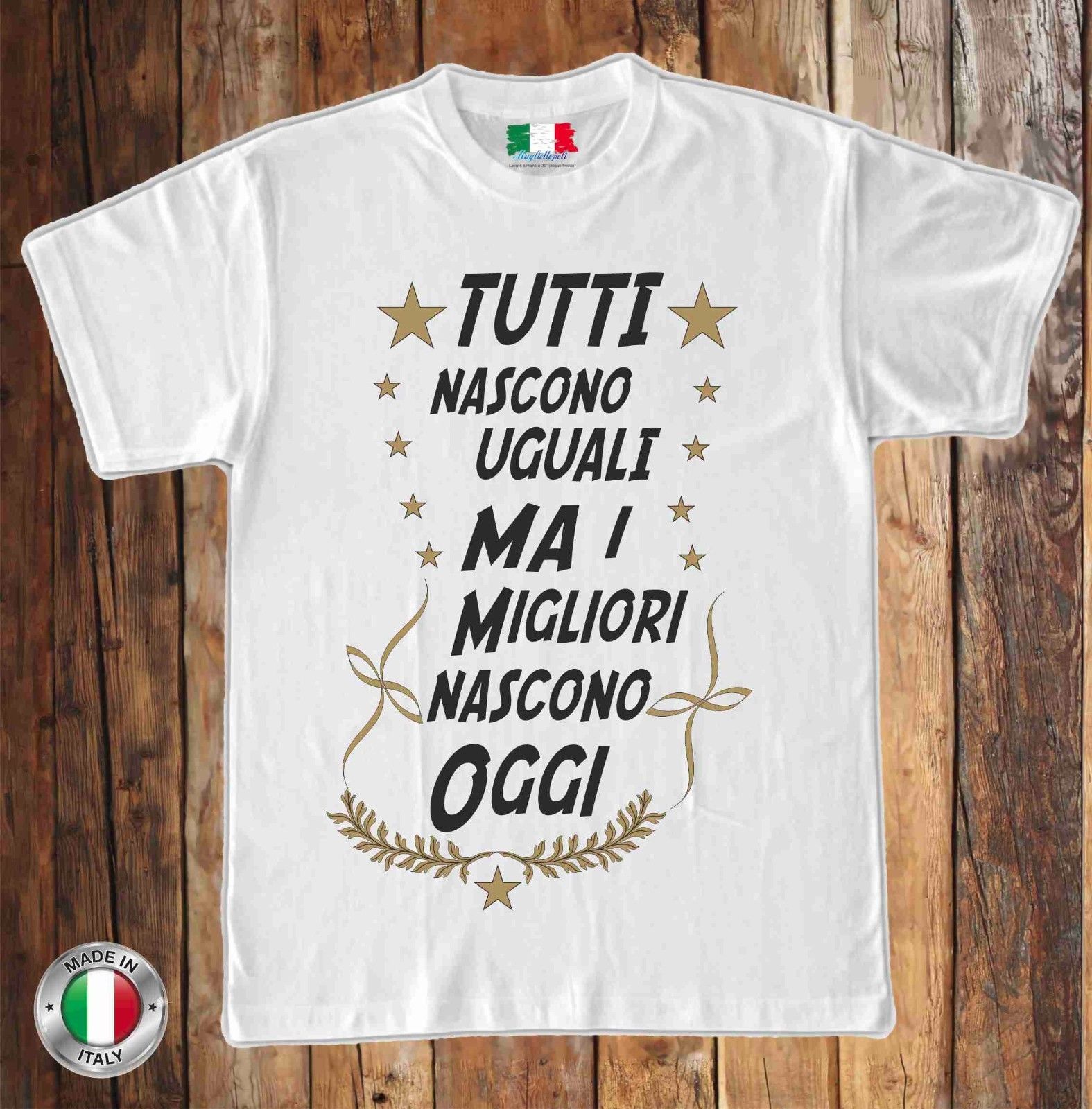MAGLIETTA IN 100% COTONE UOMO/DONNA PER COMPLEANNO TITOLO: TUTTI ...